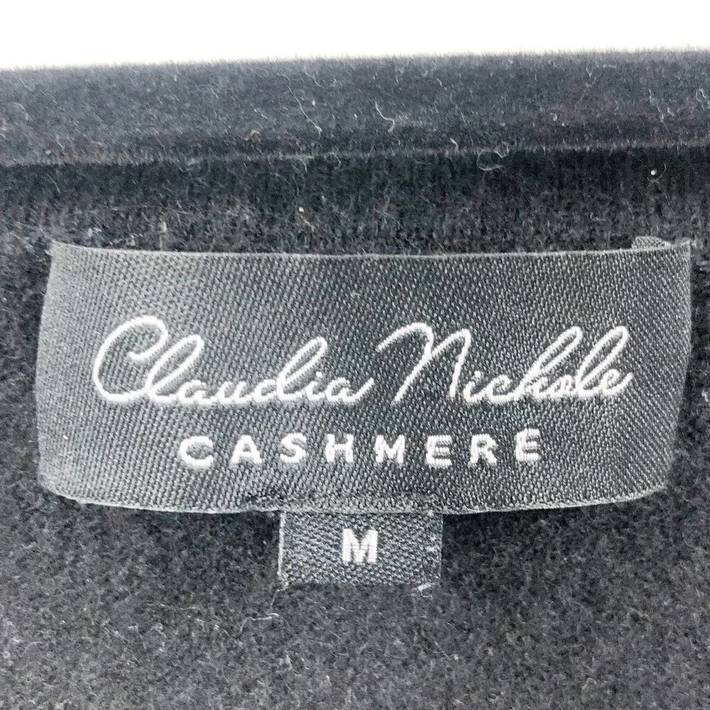 ✅ Claudia‎ Nichole Little Black Cashmere Dress SIZE MEDIUM crew neck